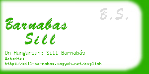 barnabas sill business card
