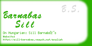 barnabas sill business card